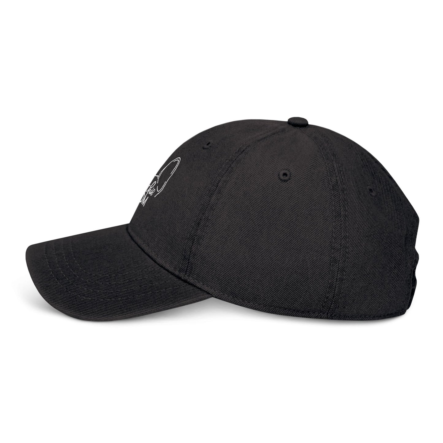 Frenchie Mom Denim Embroidered Cap
