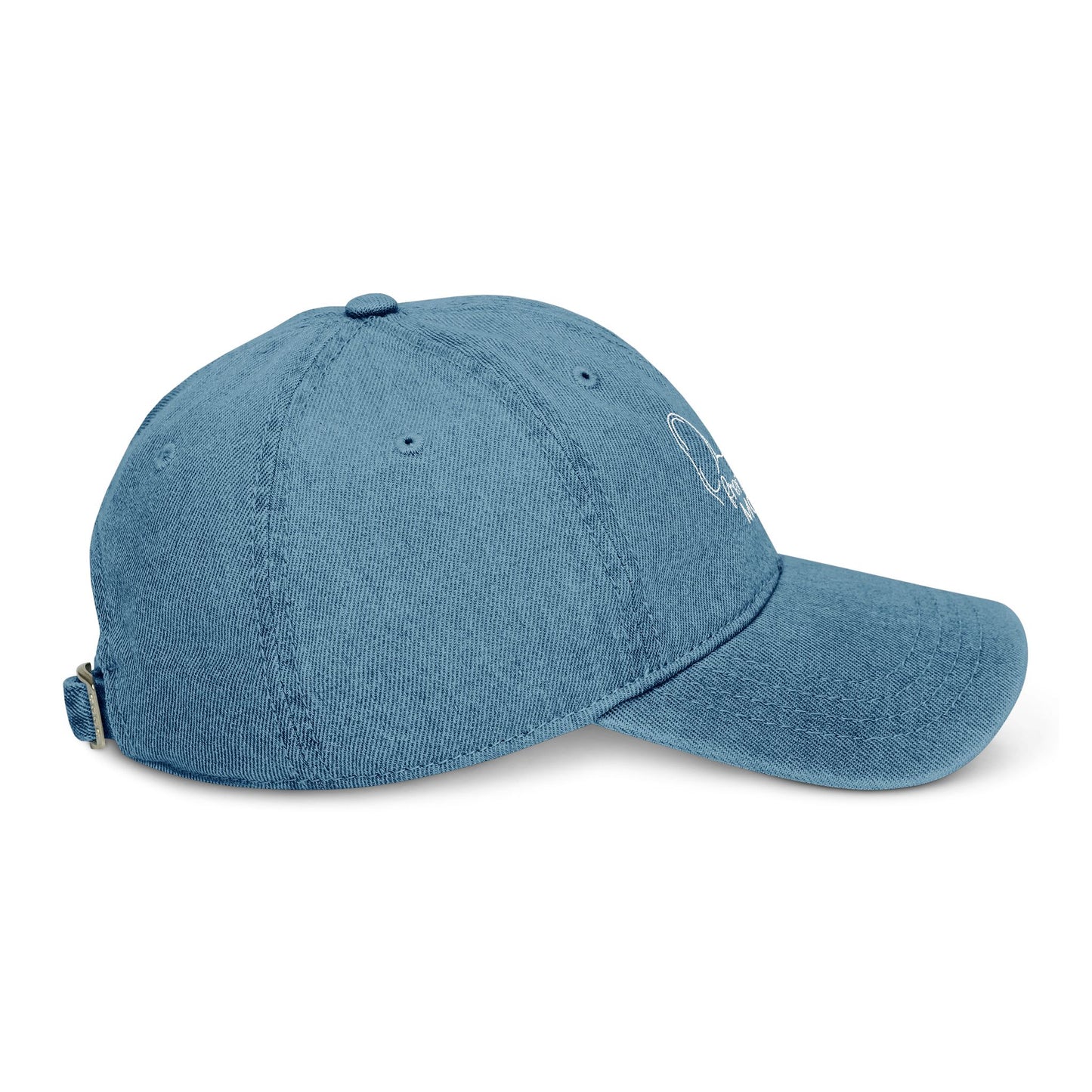 Frenchie Mom Denim Embroidered Cap