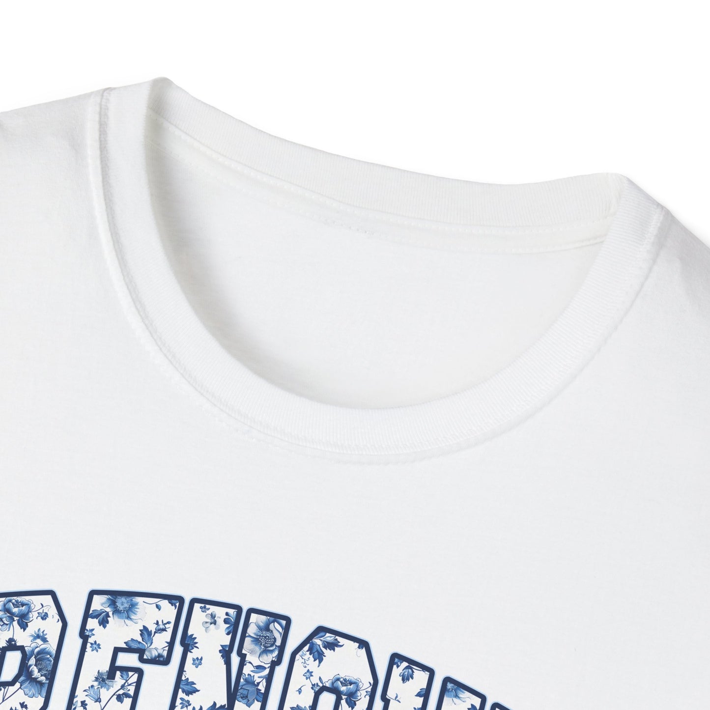 Blue Floral Frenchie Mom Tee