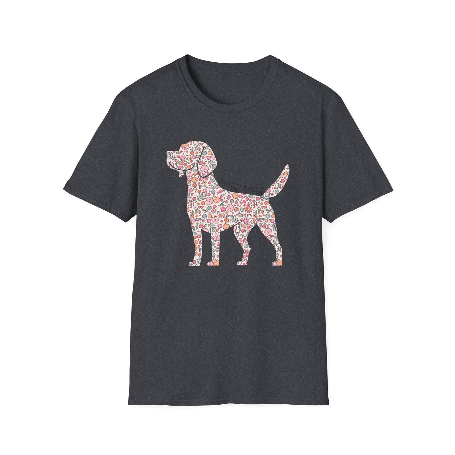 Floral Beagle Mom Tee