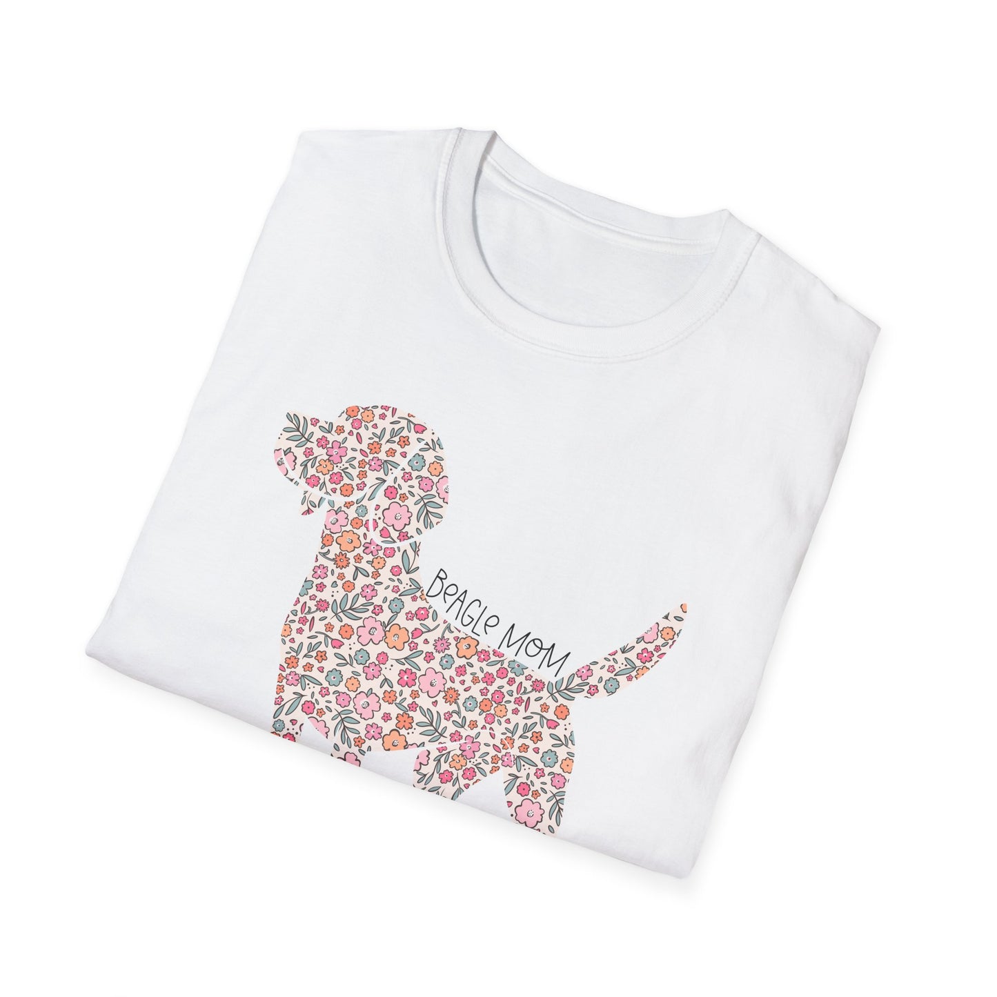 Floral Beagle Mom Tee