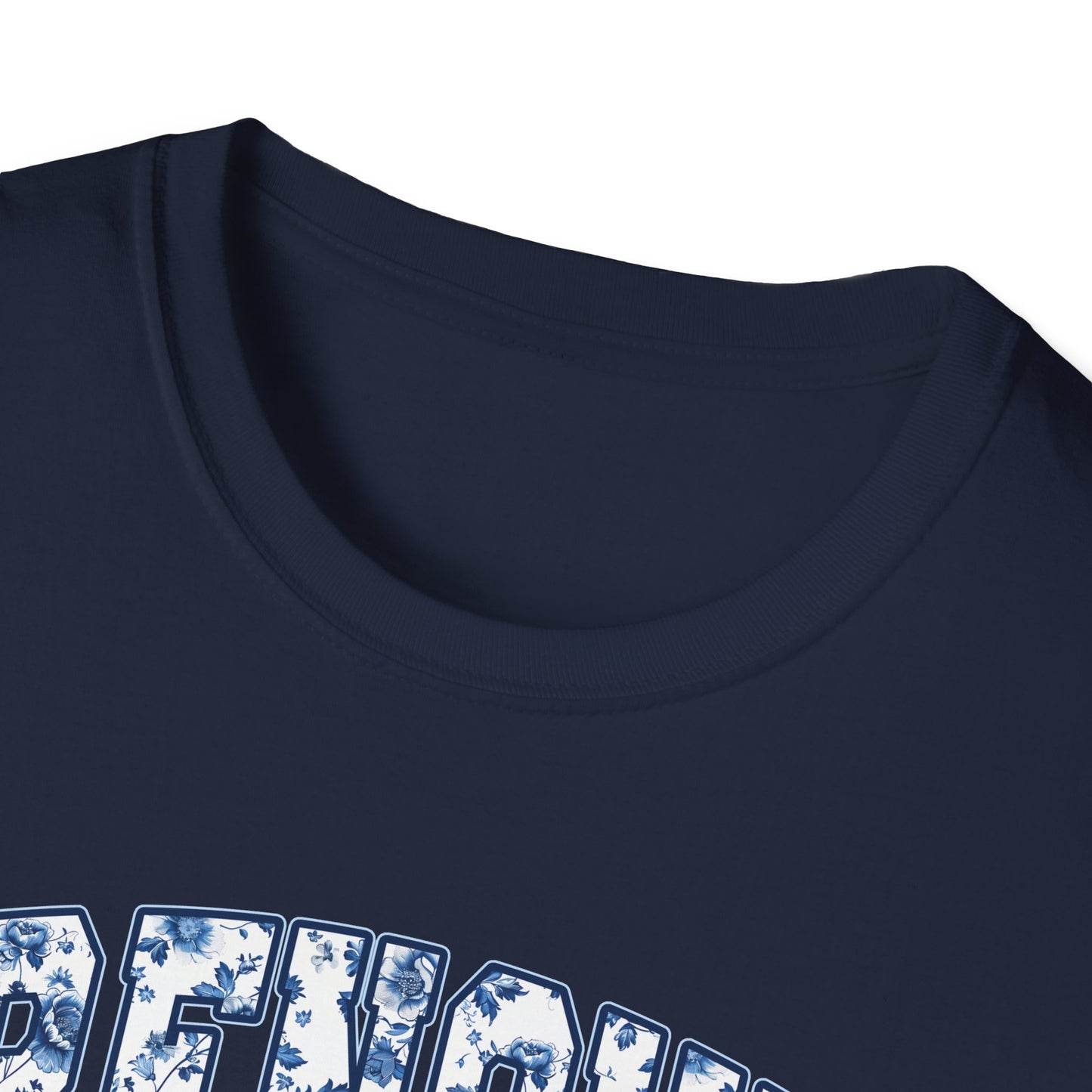 Blue Floral Frenchie Mom Tee