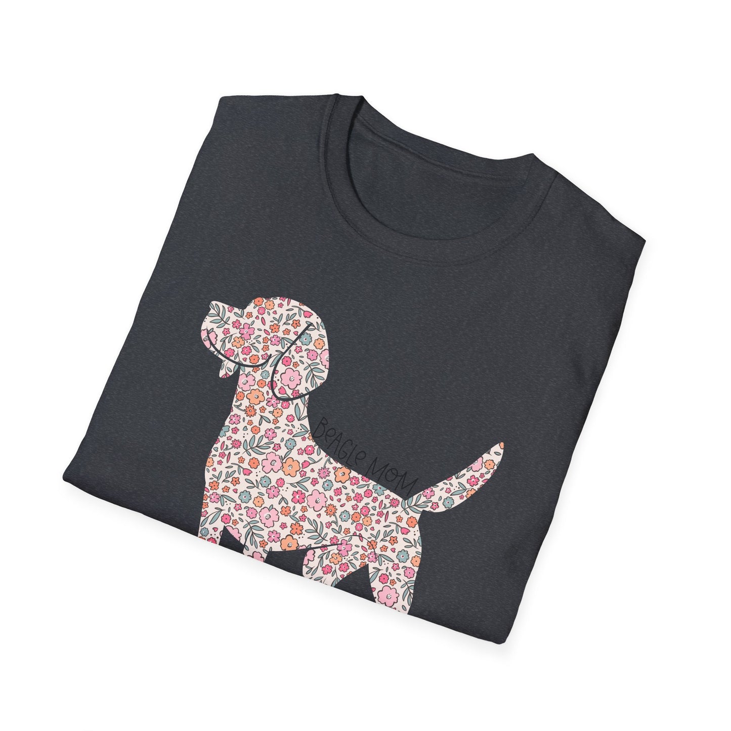 Floral Beagle Mom Tee
