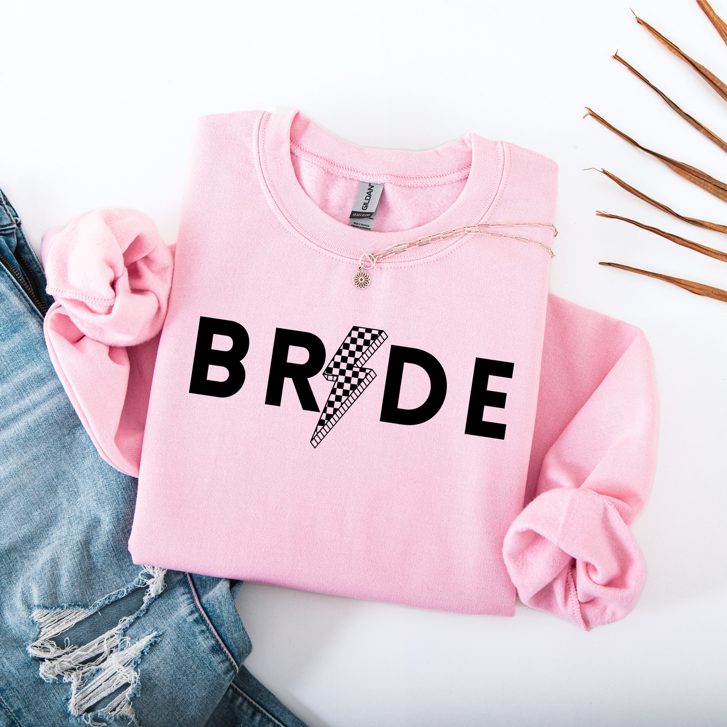 hazel & heart: Bride Lightning Crewneck