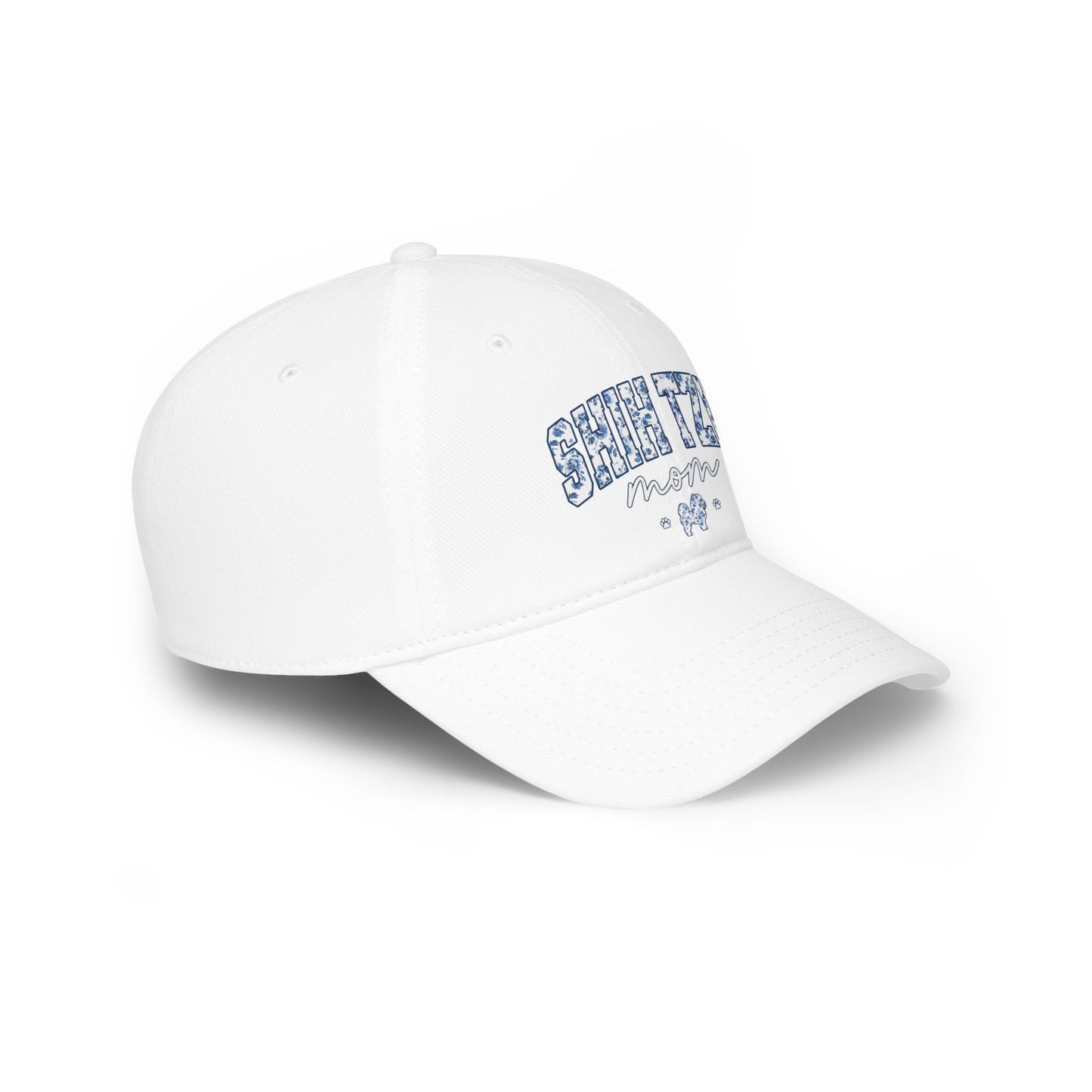 Blue Floral Shih Tzu Mom - Classic Cap