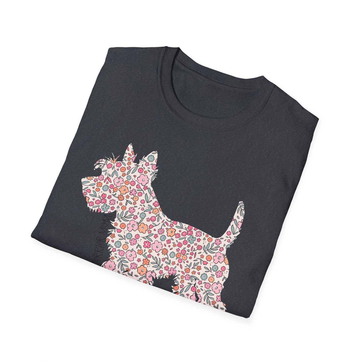Floral Dog Design T-Shirt | Cute Pet Lover Gift | Unisex Tee for Every Occasion | Dog Mom Shirt | Flower Pattern Tee