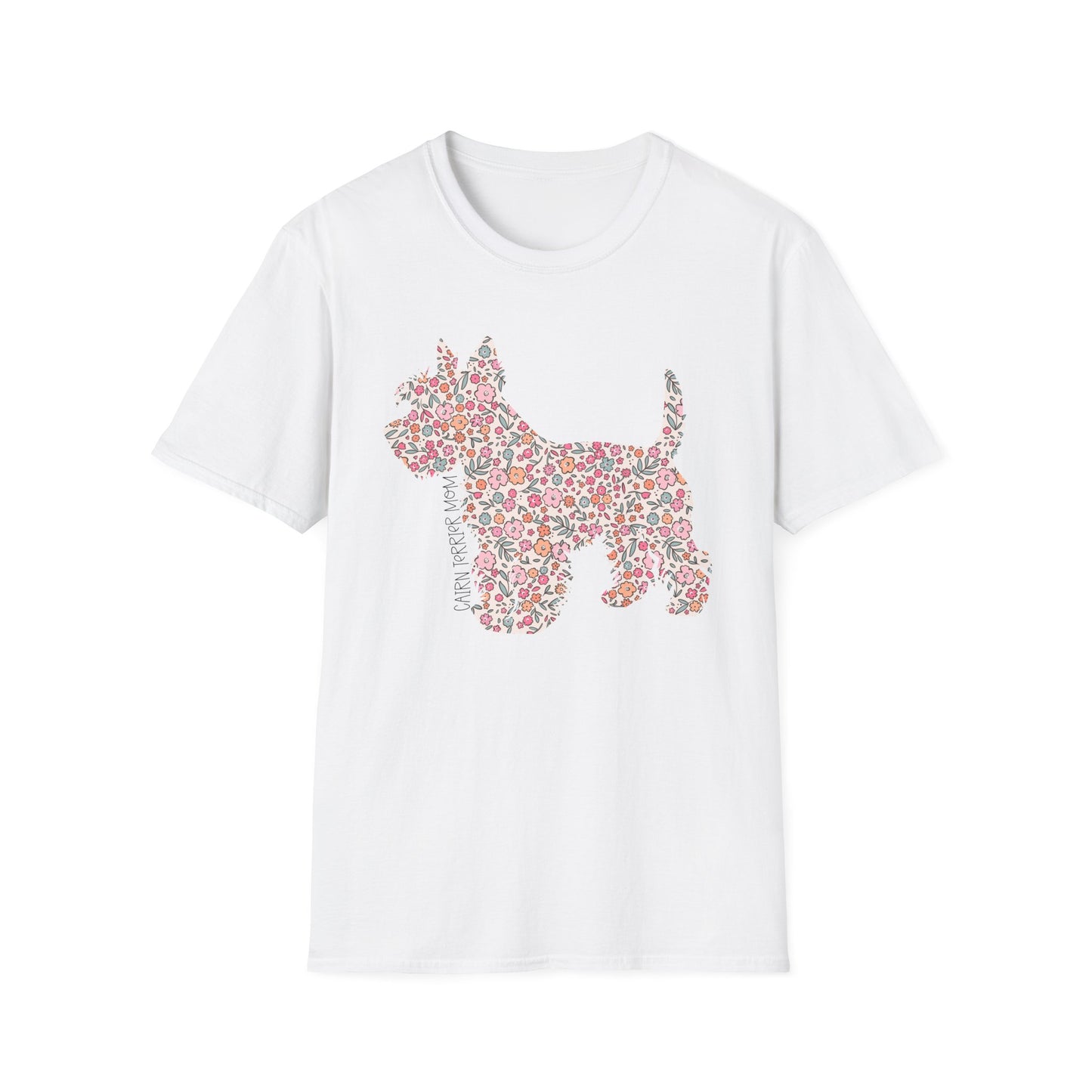 Floral Dog Design T-Shirt | Cute Pet Lover Gift | Unisex Tee for Every Occasion | Dog Mom Shirt | Flower Pattern Tee