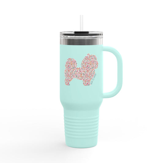 Floral Shih Tzu Mom Insulated Tumbler - 40oz