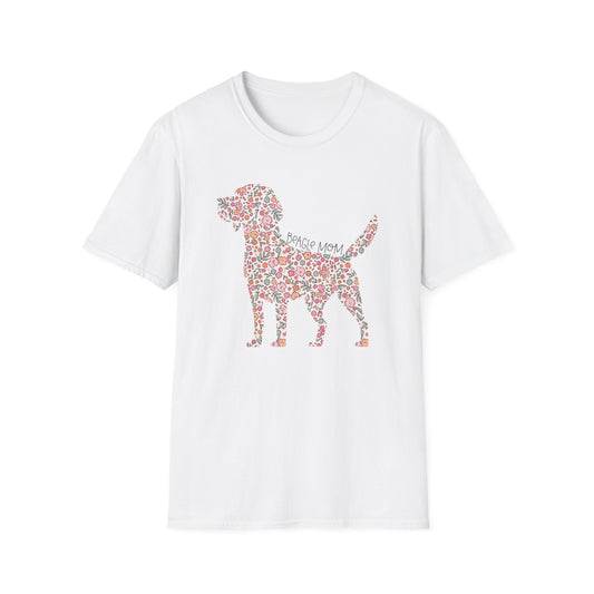 Floral Beagle Mom Tee