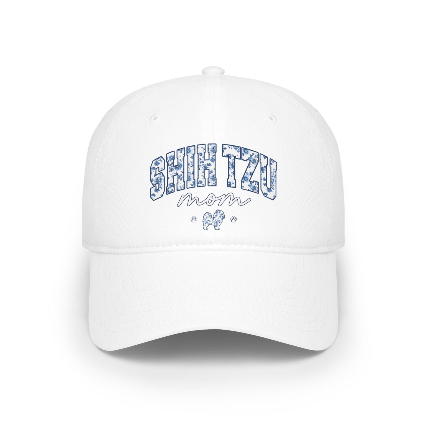Blue Floral Shih Tzu Mom - Classic Cap