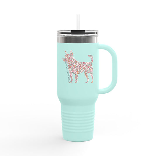 Floral  Australian Cattle Dog Mom Insulated Tumbler - 40oz