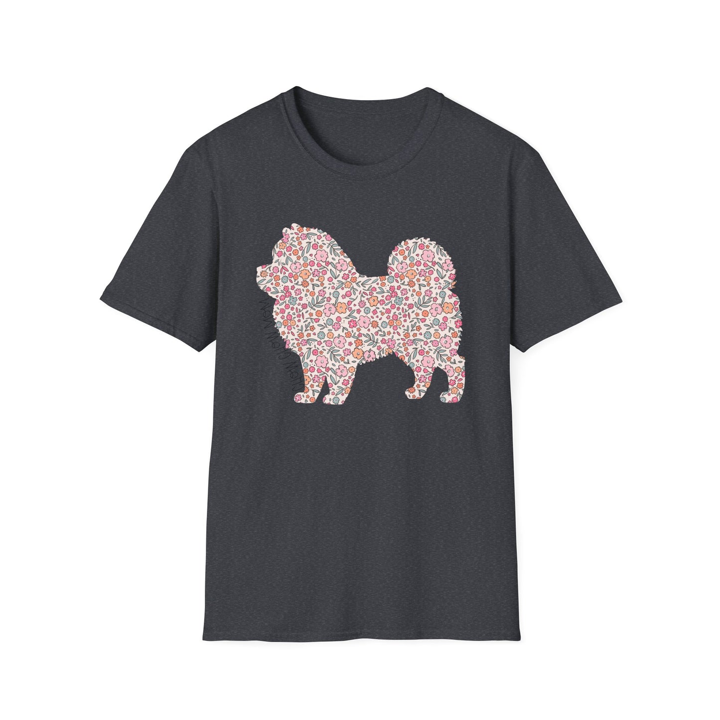 Floral Dog Graphic T-Shirt, Cute Pet Lover Tee, Gift for Dog Owners, Spring Fashion, Animal Lover Shirt, Everyday Casual Wear