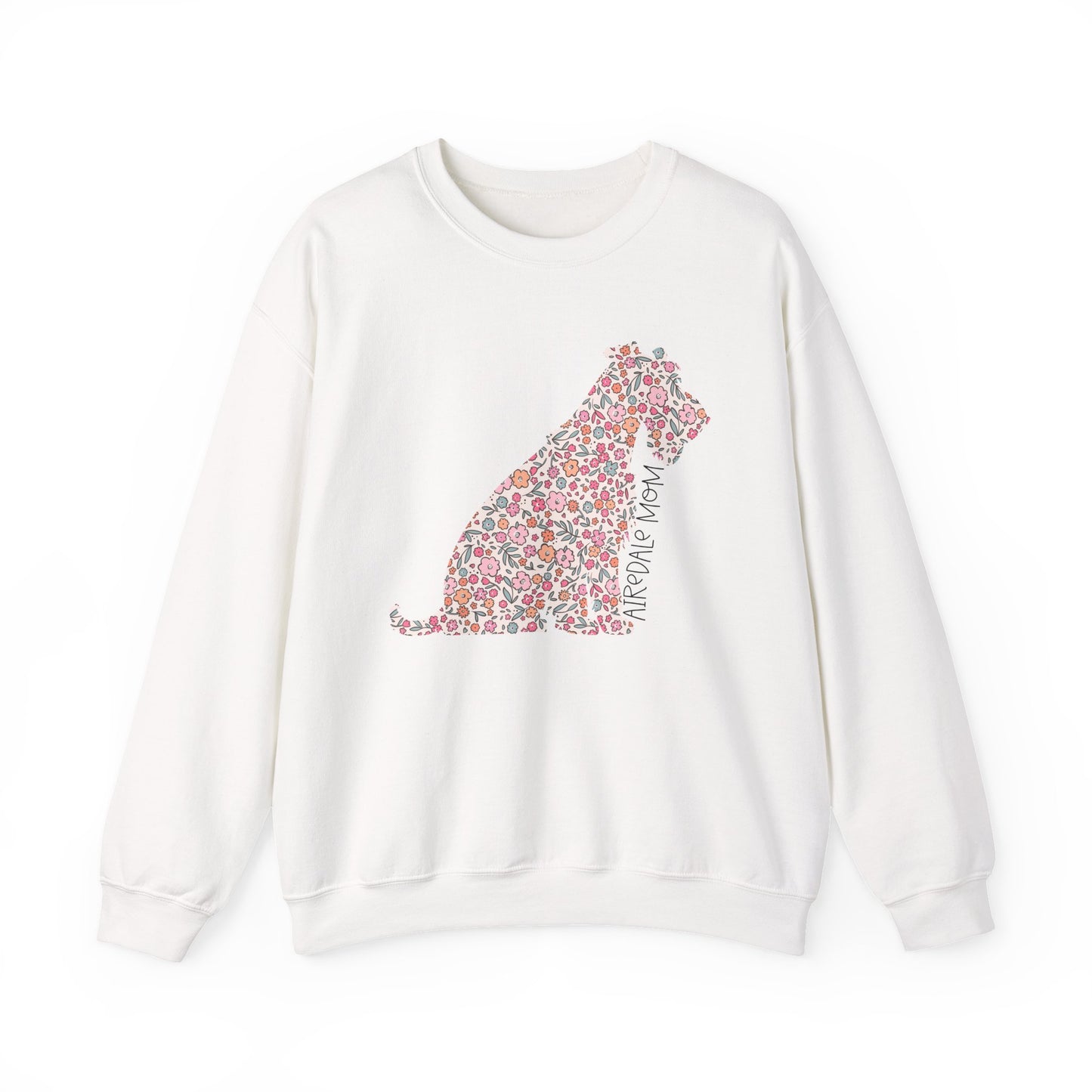 Floral Airedale Mom Crewneck
