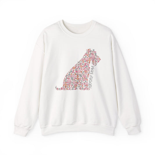 Floral Airedale Mom Crewneck