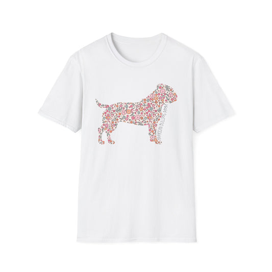 Floral American Bulldog Mom Tee
