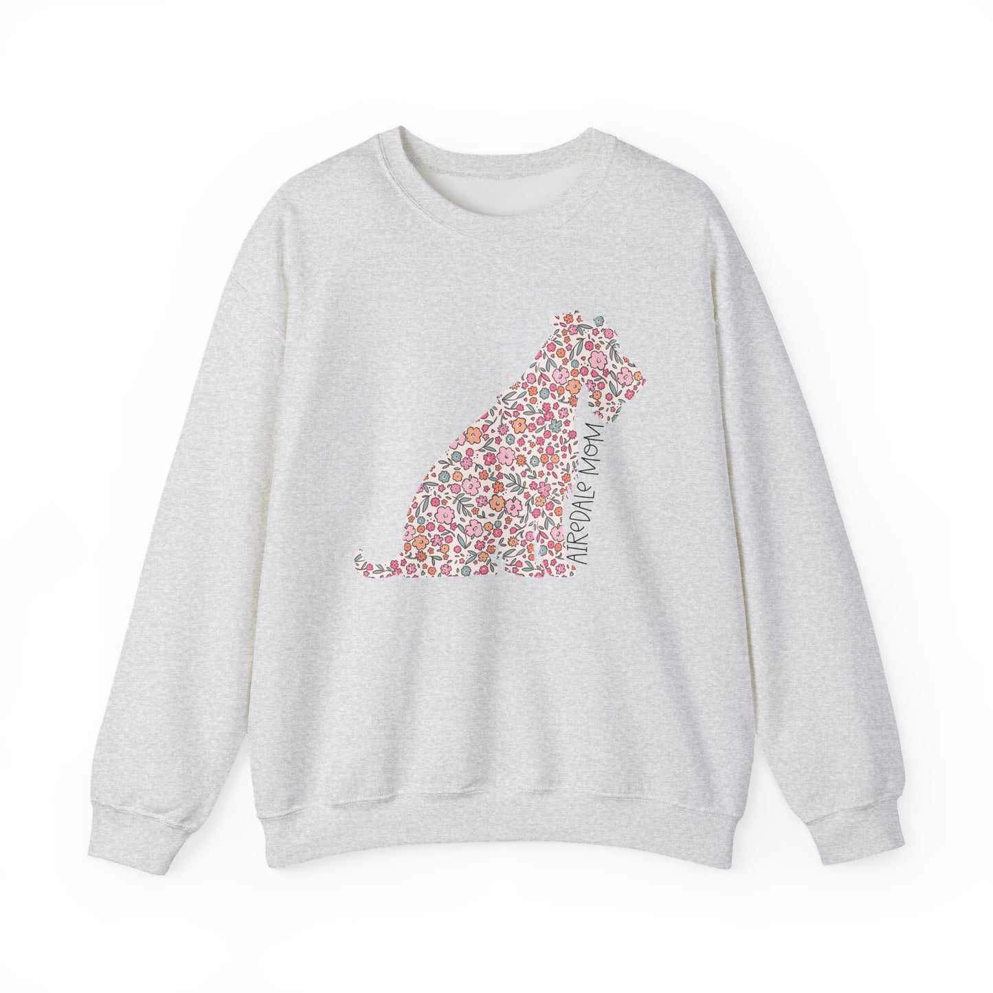 Floral Airedale Mom Crewneck