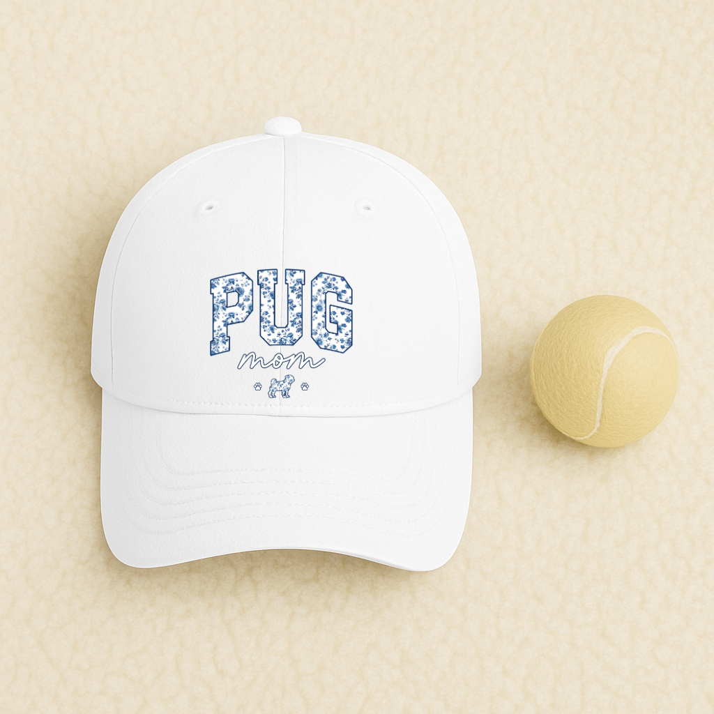 Varsity Hat: Pug Mom