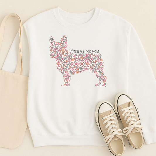 Bark & Bloom Crewneck: Frenchie Mom