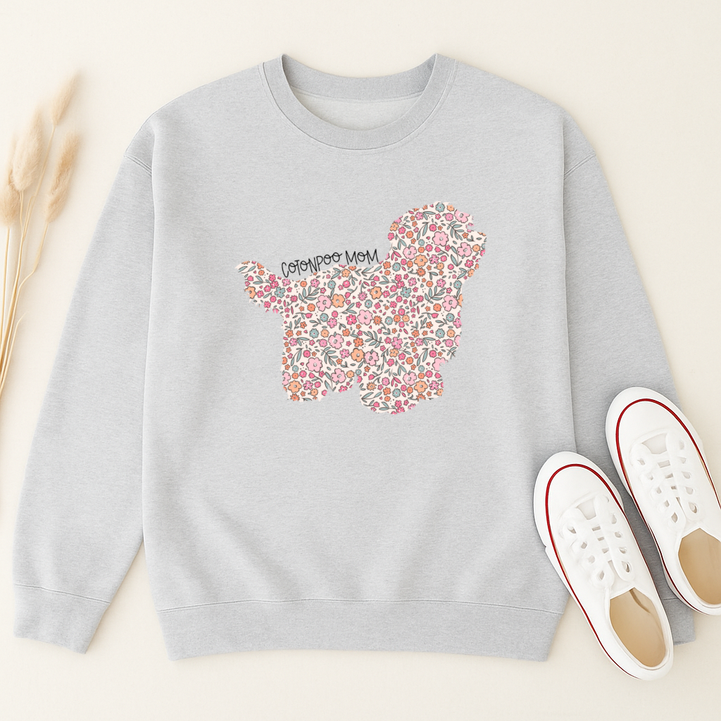 Bark & Bloom Crewneck: Cotonpoo Mom