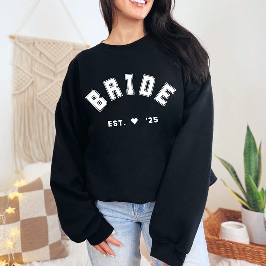 hazel & heart: '25 Bride Crewneck Sweater